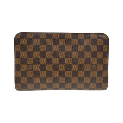 Louis Vuitton Pochette Saint Louis Damier, Brown, Canvas, Clutch