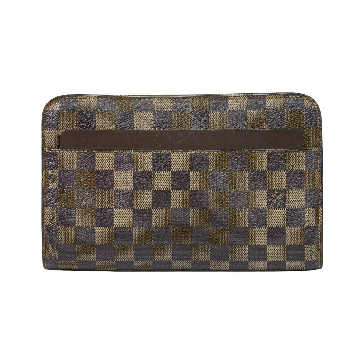 Louis Vuitton Pochette Saint Louis Damier, Brown, Canvas, Clutch