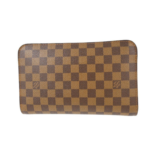 Louis Vuitton Pochette Saint Louis Damier, Brown, Canvas, Clutch