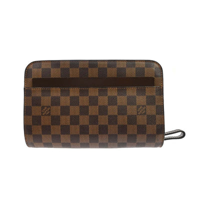 Louis Vuitton Pochette Saint Louis Damier, Brown, Canvas, Clutch