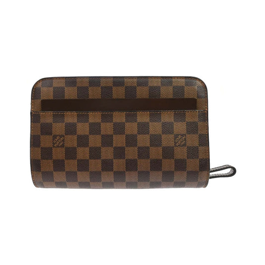Louis Vuitton Pochette Saint Louis Damier, Brown, Canvas, Clutch