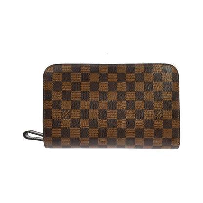 Louis Vuitton Pochette Saint Louis Damier, Brown, Canvas, Clutch