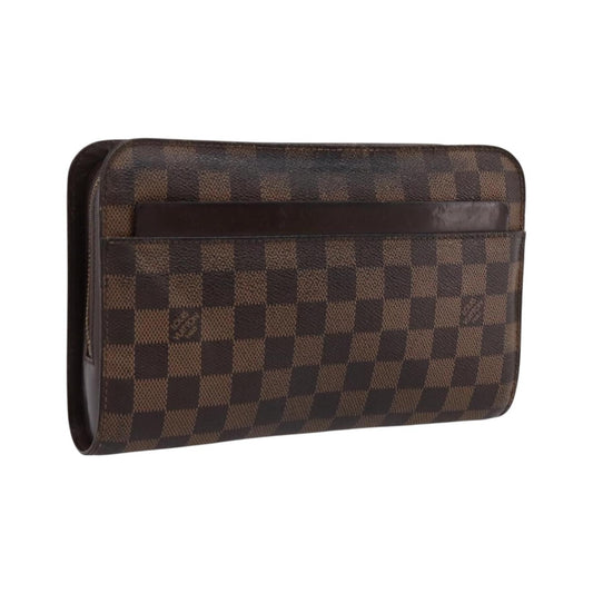Louis Vuitton Pochette Saint Louis Damier, Brown, Canvas, Clutch