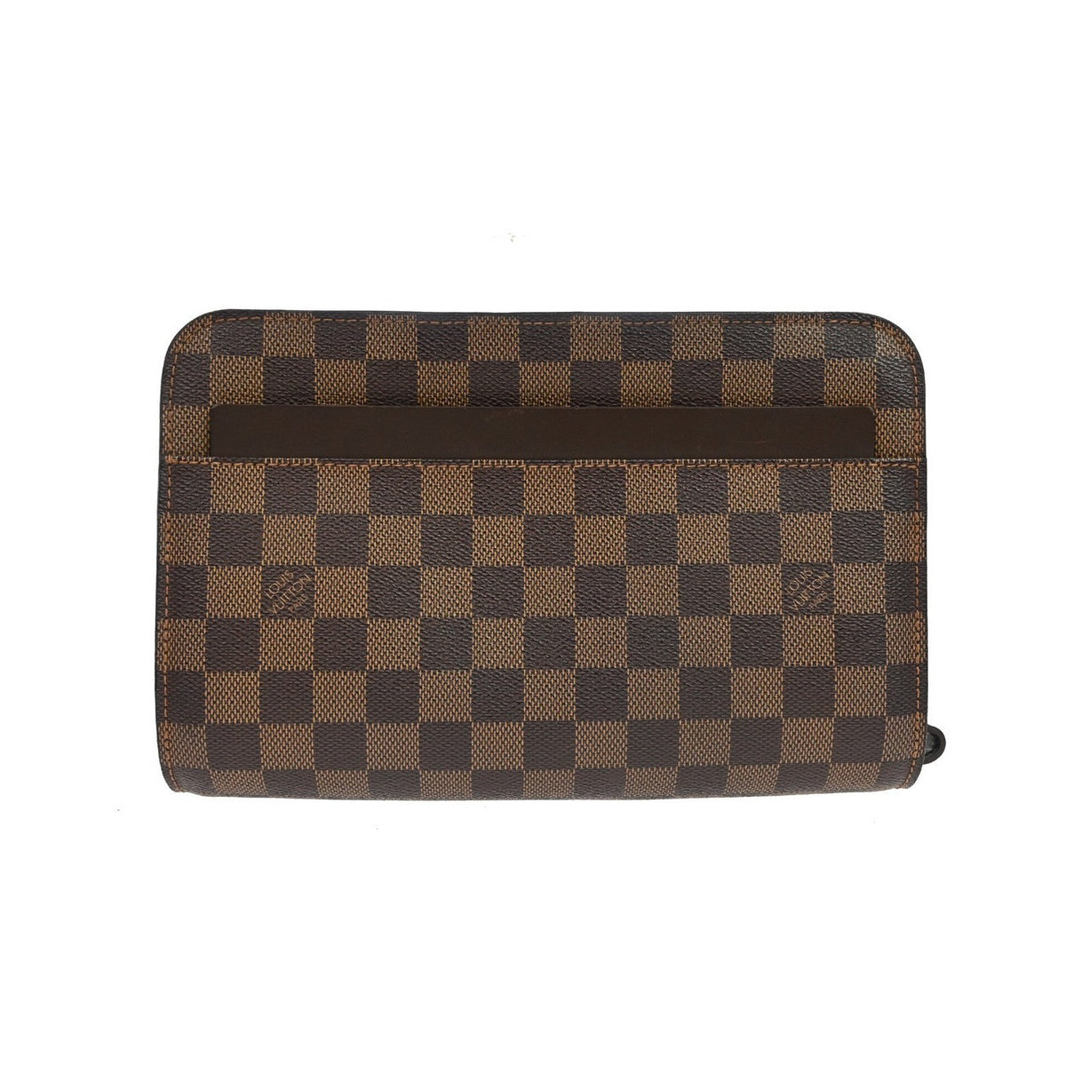 Louis Vuitton Pochette Saint Louis Damier, Brown, Canvas, Clutch