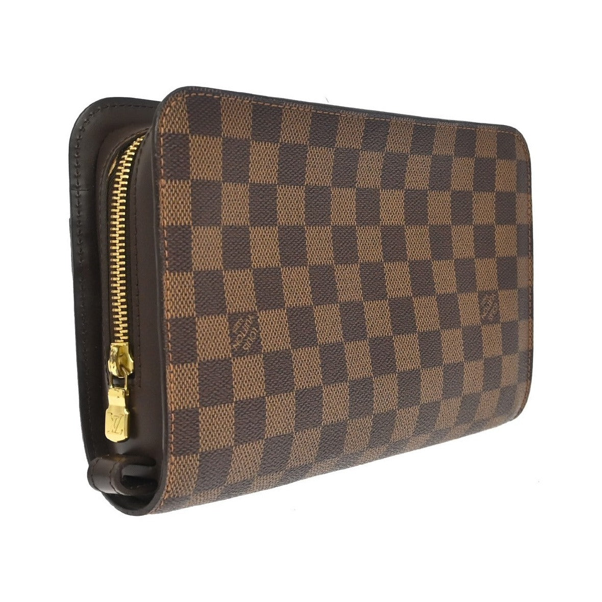 Louis Vuitton Pochette Saint Louis Damier, Brown, Canvas, Clutch
