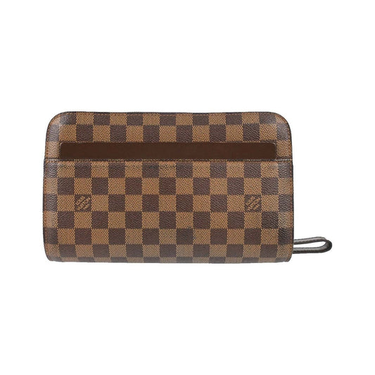 Louis Vuitton Pochette Saint Louis Damier Ebene, Brown, Canvas, Clutch