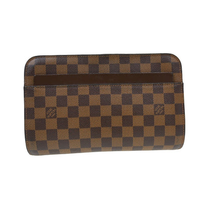 Louis Vuitton Pochette Saint Louis Damier Ebene, Brown, Canvas, Clutch