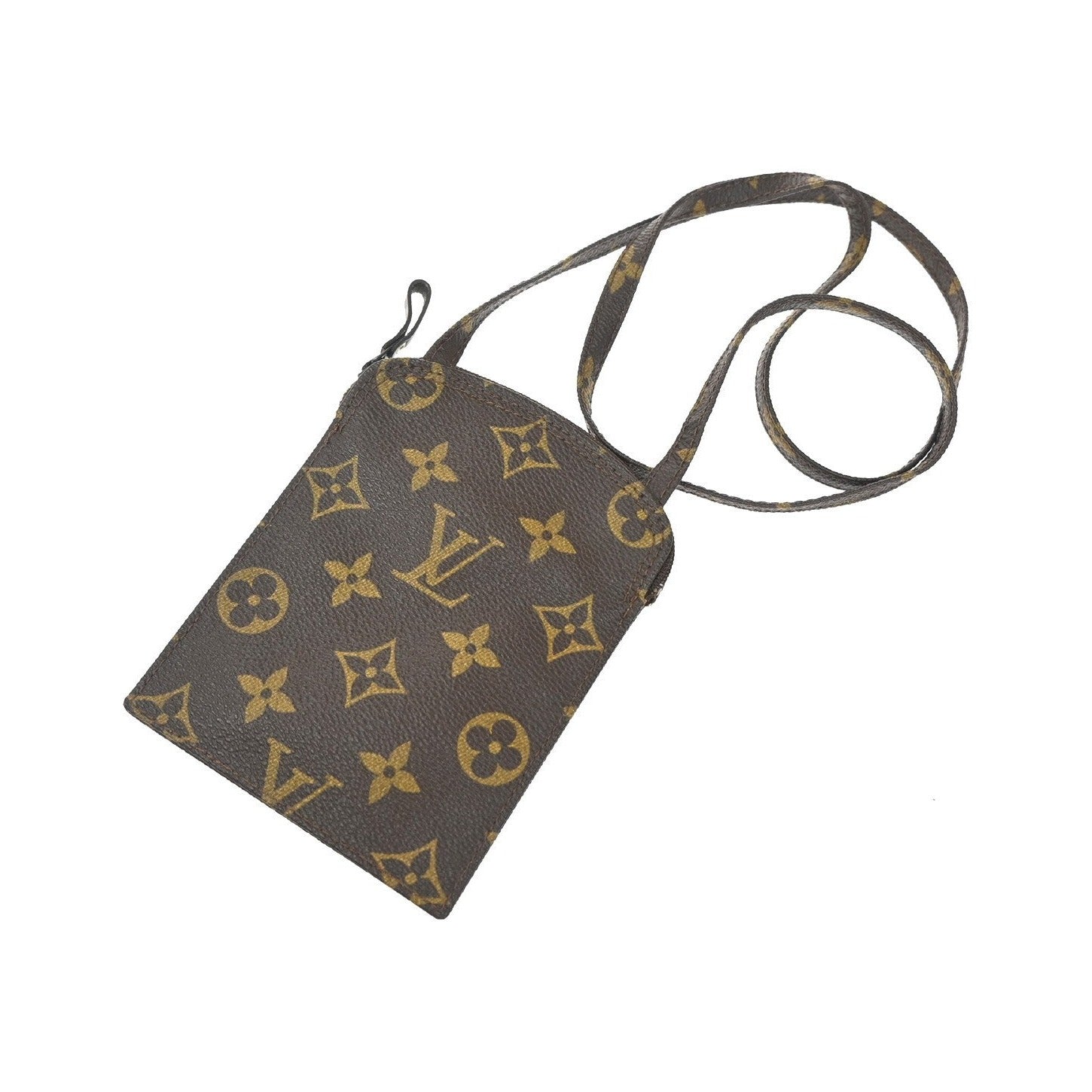 Louis Vuitton Pochette Secret Monogram canvas, Brown, Canvas, Clutch