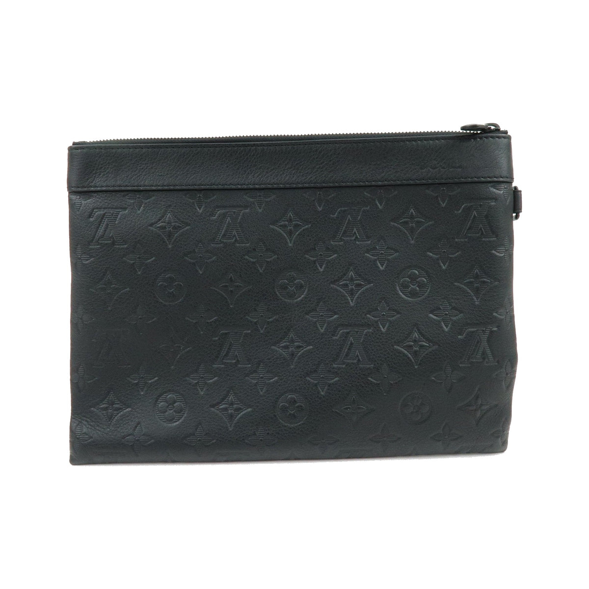 Louis Vuitton Pochette To-Go Monogram Shadow Leather, Black, Leather, Clutch