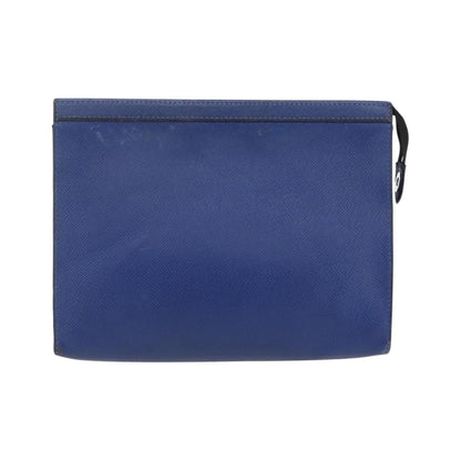 Louis Vuitton Pochette Voyage Taiga Leather, Blue, Leather, Clutch