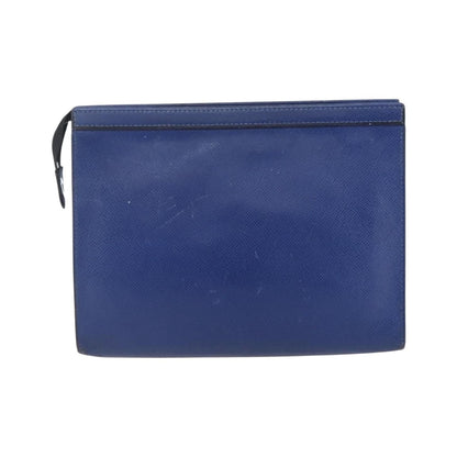 Louis Vuitton Pochette Voyage Taiga Leather, Blue, Leather, Clutch