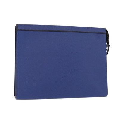 Louis Vuitton Pochette Voyage Taiga Leather, Blue, Leather, Clutch
