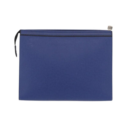 Louis Vuitton Pochette Voyage Taiga Leather, Blue, Leather, Clutch
