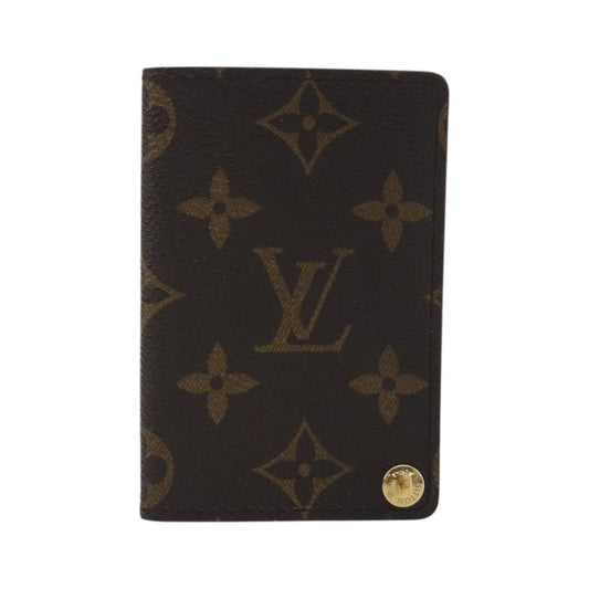 Louis Vuitton Porte Cartes Pression Card Case Monogram Canvas, Brown, Canvas, Card Holder