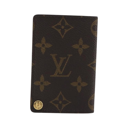 Louis Vuitton Porte Cartes Pression Card Case Monogram Canvas, Brown, Canvas, Card Holder