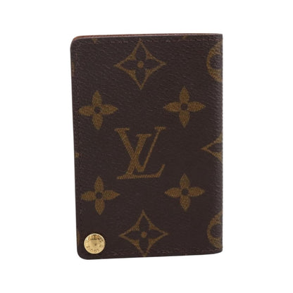 Louis Vuitton Porte Cartes Pression Card Case Monogram Canvas, Brown, Canvas, Card Holder