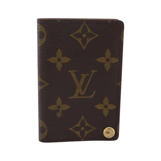 Louis Vuitton Porte Cartes Pression Card Case Monogram Canvas, Brown, Canvas, Card Holder