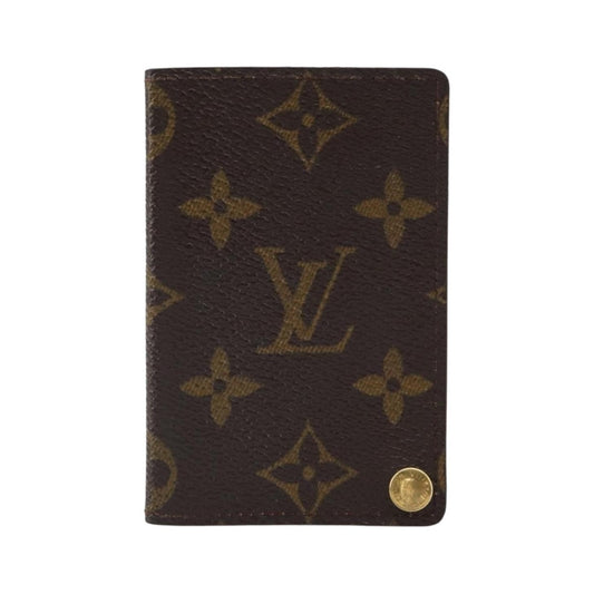 Louis Vuitton Porte Cartes Pression Card Case Monogram Canvas, Brown, Canvas, Card Holder