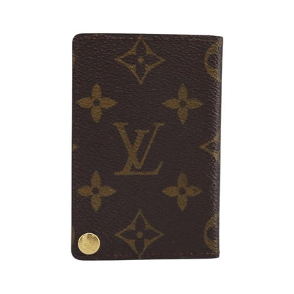 Louis Vuitton Porte Cartes Pression Card Case Monogram Canvas, Brown, Canvas, Card Holder