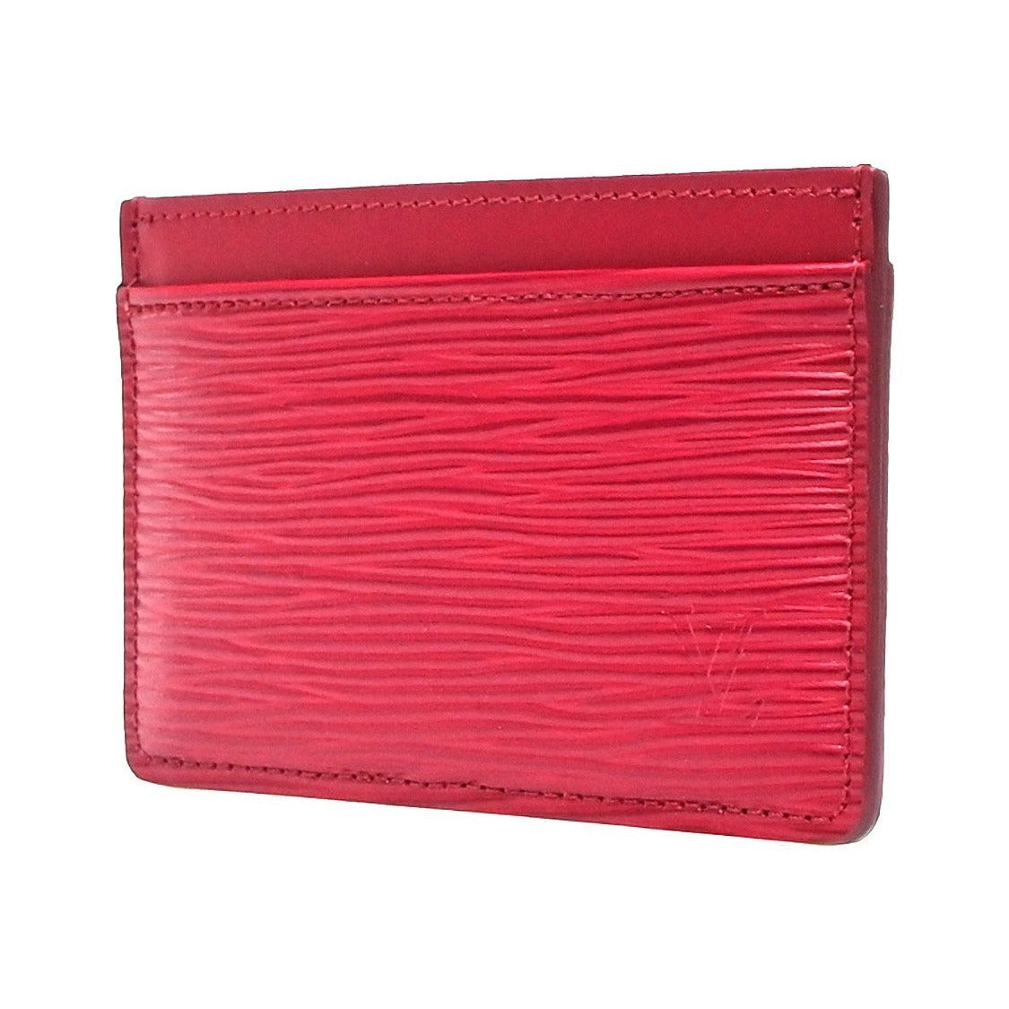 Louis Vuitton Porte Cartes Simple Card Holder Epi Leather, Red, Leather, Card Holder