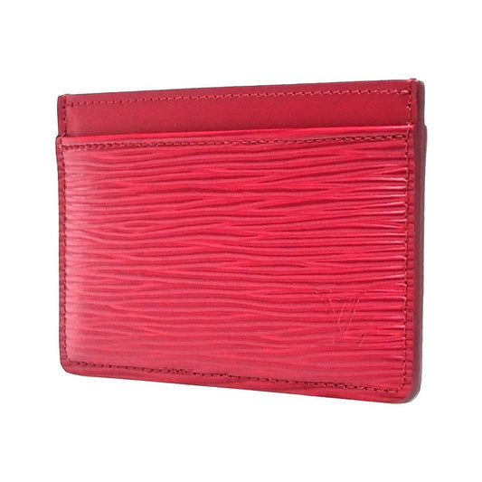 Louis Vuitton Porte Cartes Simple Card Holder Epi Leather, Red, Leather, Card Holder