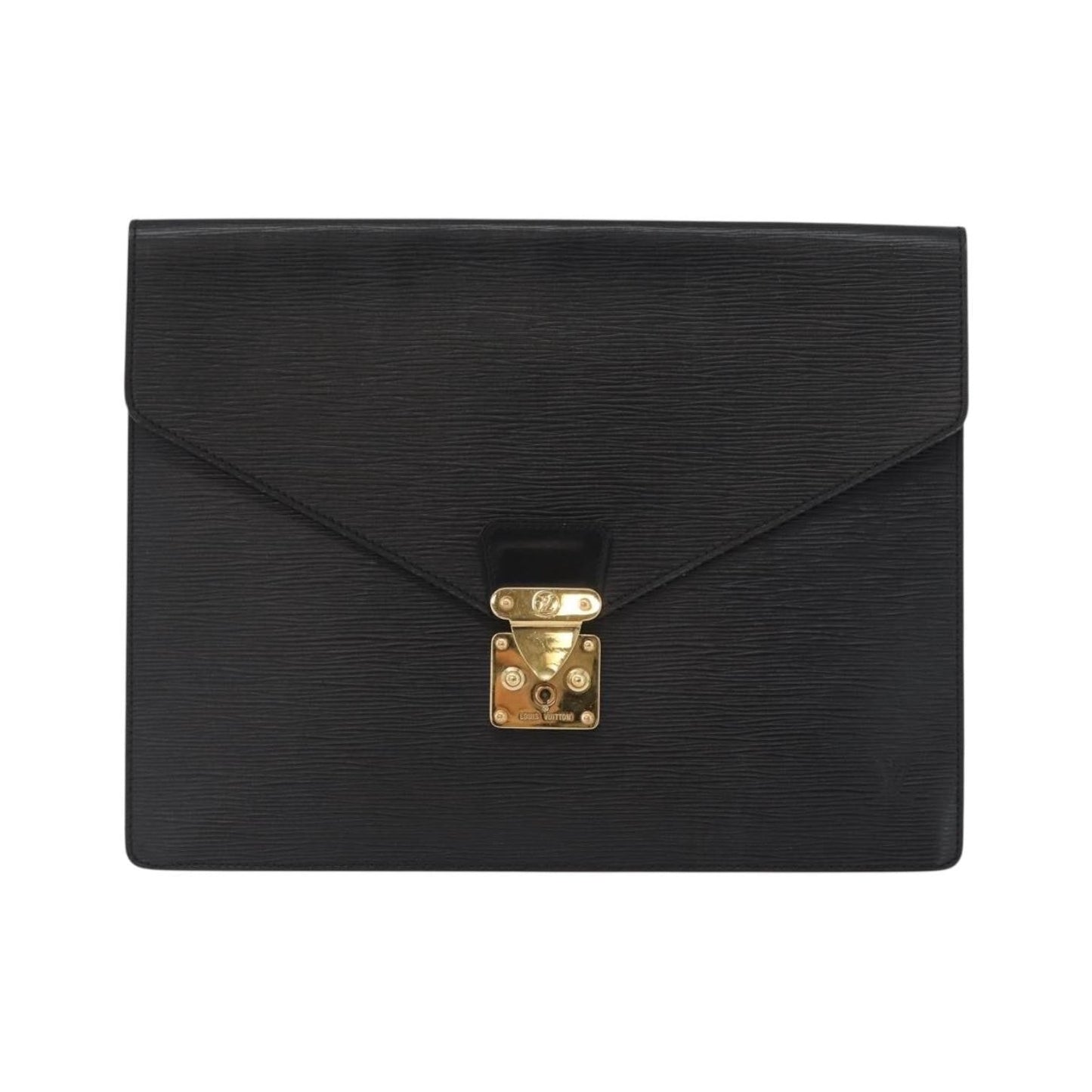Louis Vuitton Porte-Documents Senateur Epi Leather, Black, Leather, Briefcase