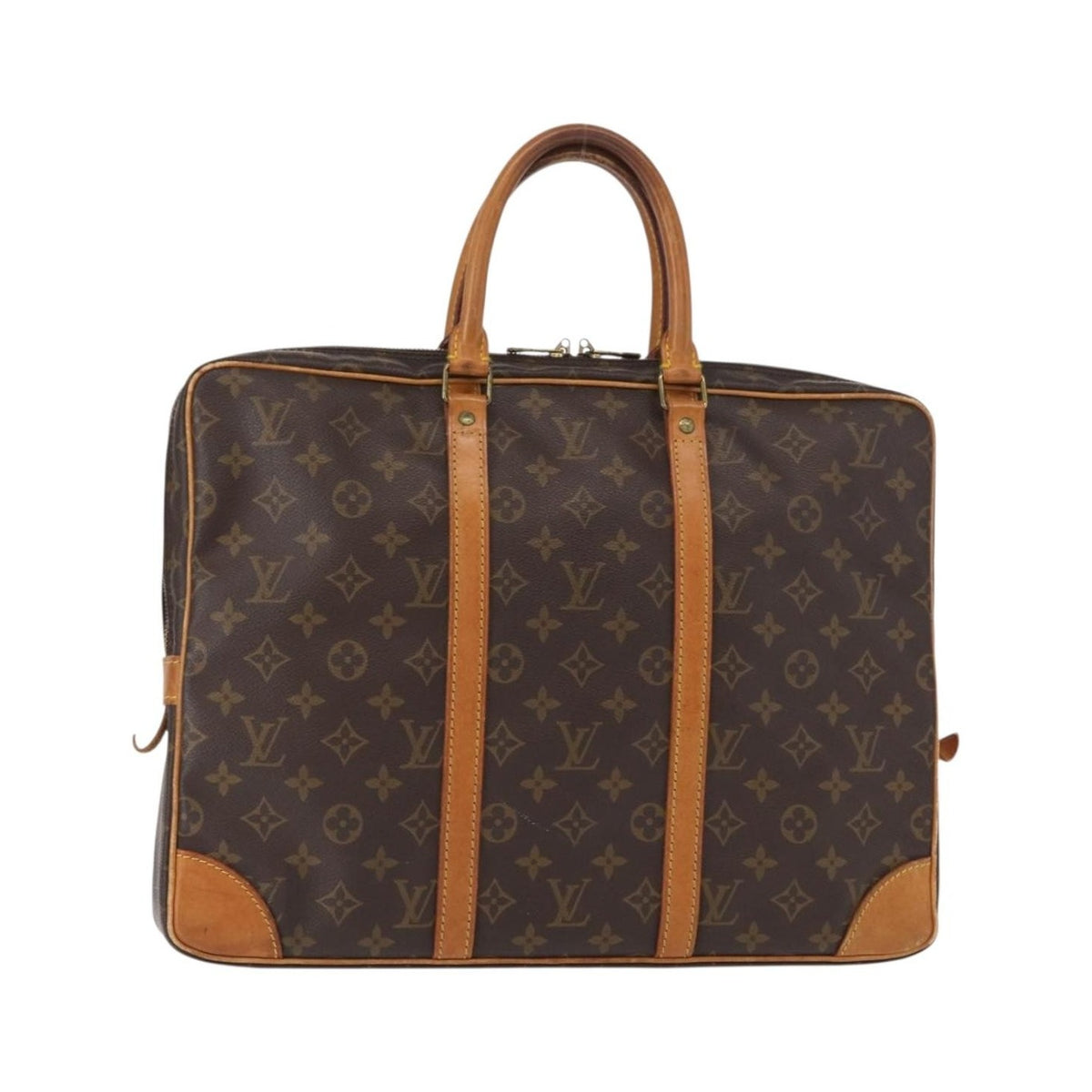 Louis Vuitton Porte-Documents Voyage Macassar Monogram Canvas, Brown, Canvas, Briefcase