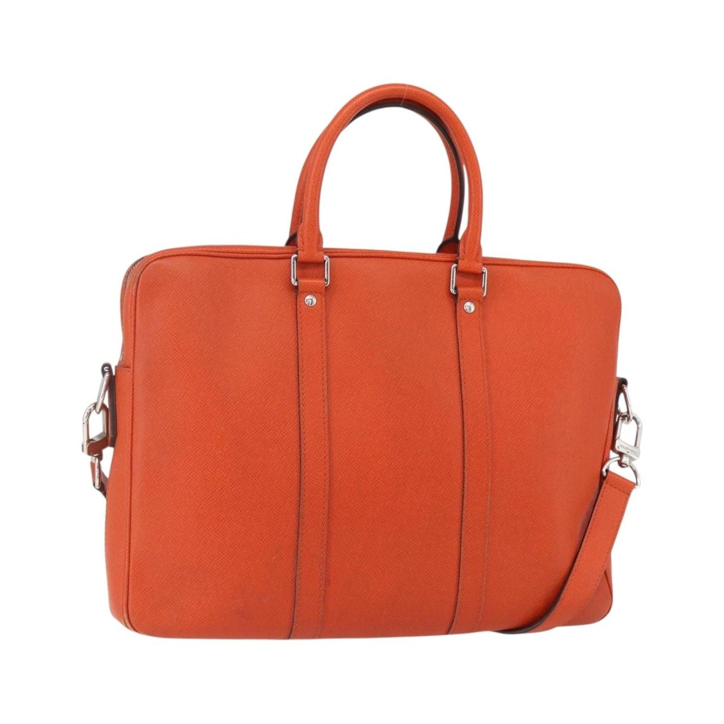 Louis Vuitton Porte-Documents Voyage Taiga Leather, Orange, Leather, Briefcase