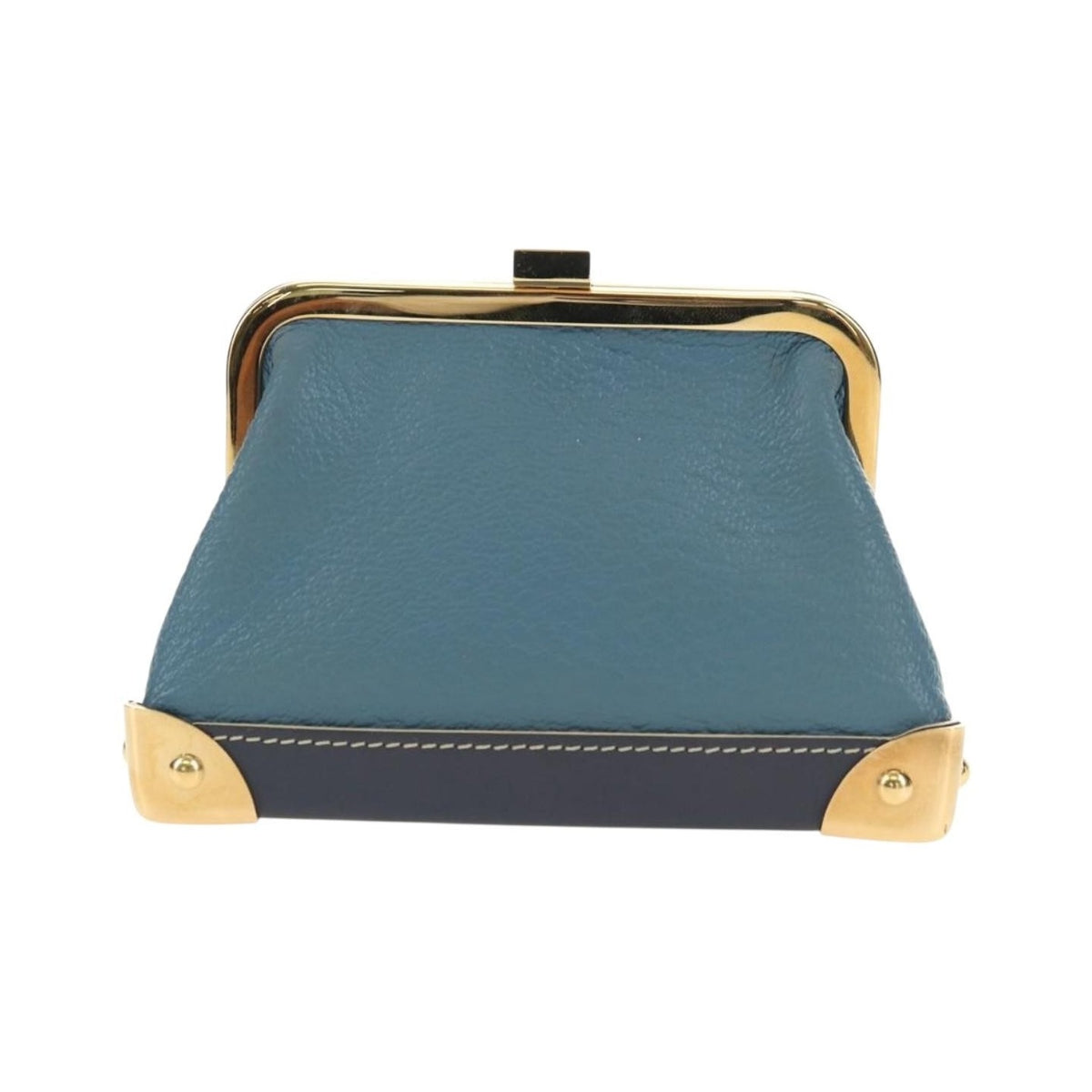 Louis Vuitton Porte-Monnaie Coin Purse Leather, Blue, Leather, Card Holder