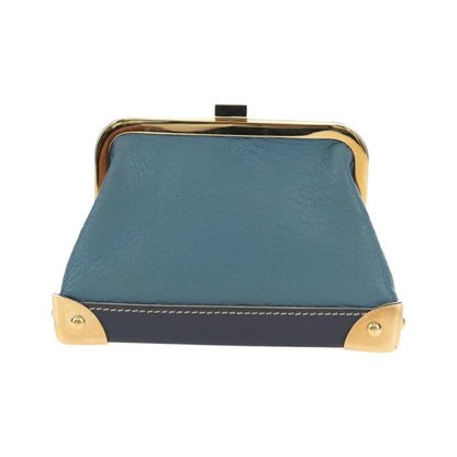 Louis Vuitton Porte-Monnaie Coin Purse Leather, Blue, Leather, Card Holder