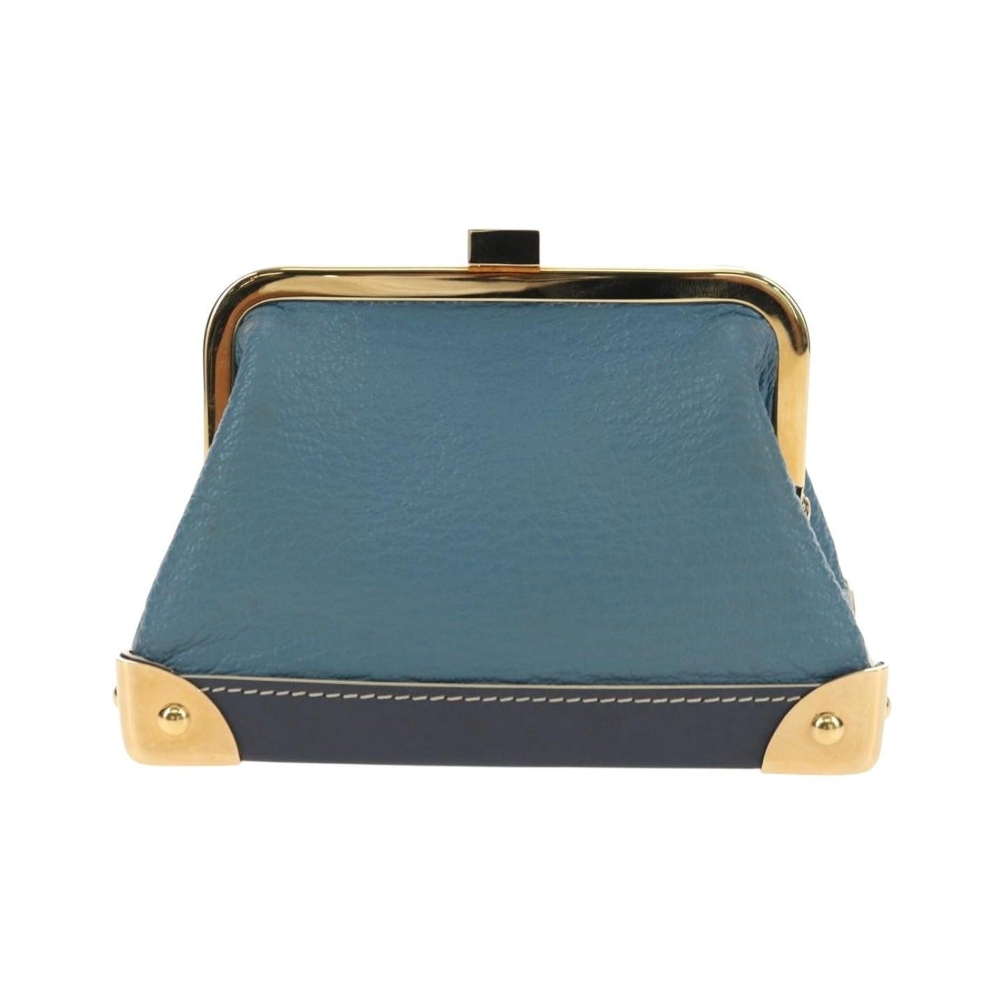 Louis Vuitton Porte-Monnaie Coin Purse Leather, Blue, Leather, Card Holder