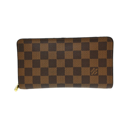Louis Vuitton Porte-Monnaie Zippy Damier, Brown, Canvas, Wallet