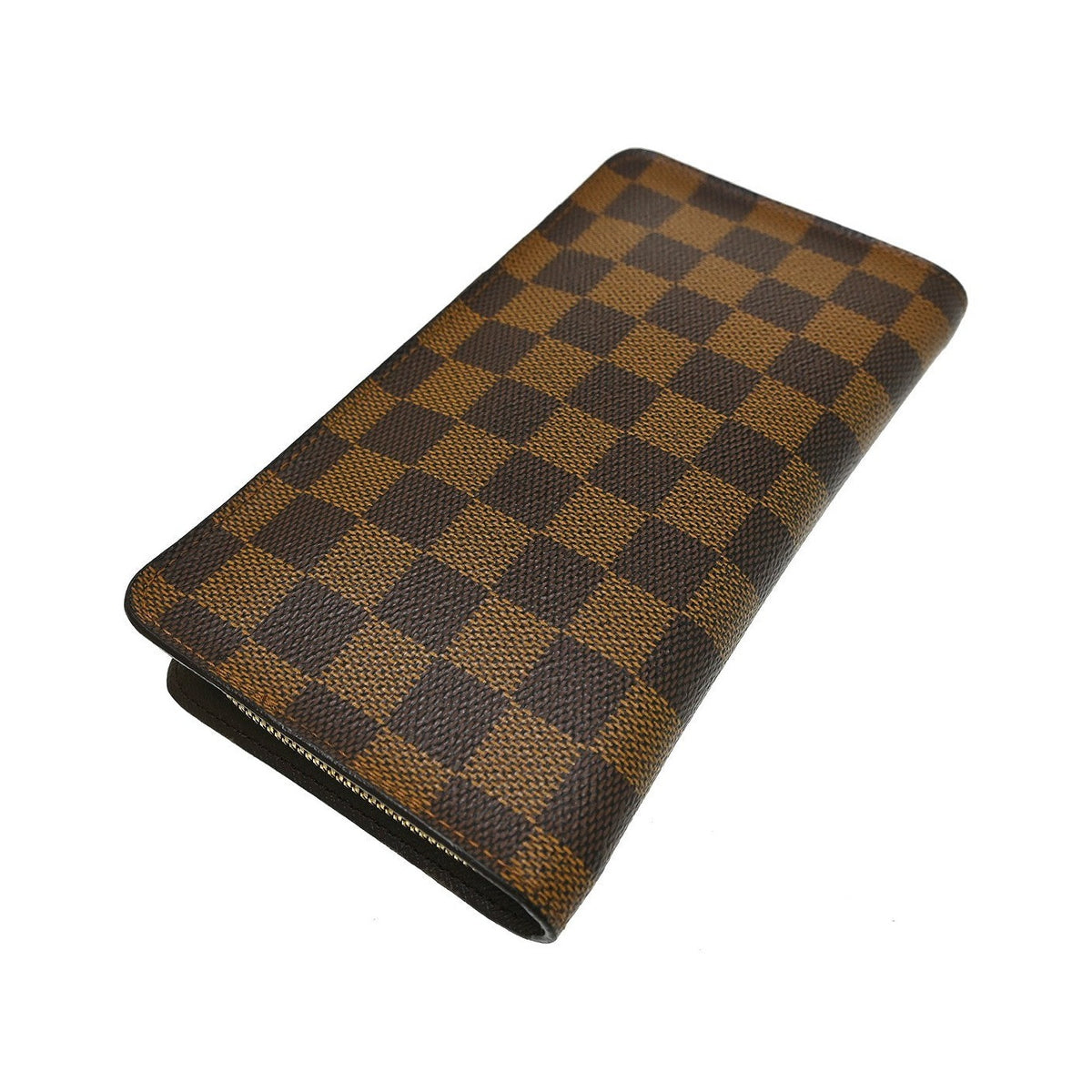Louis Vuitton Porte-Monnaie Zippy Damier, Brown, Canvas, Wallet