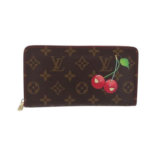 Louis Vuitton Porte-Monnaie Zippy Limited Edition Monogram Cerises, Red, Canvas, Wallet