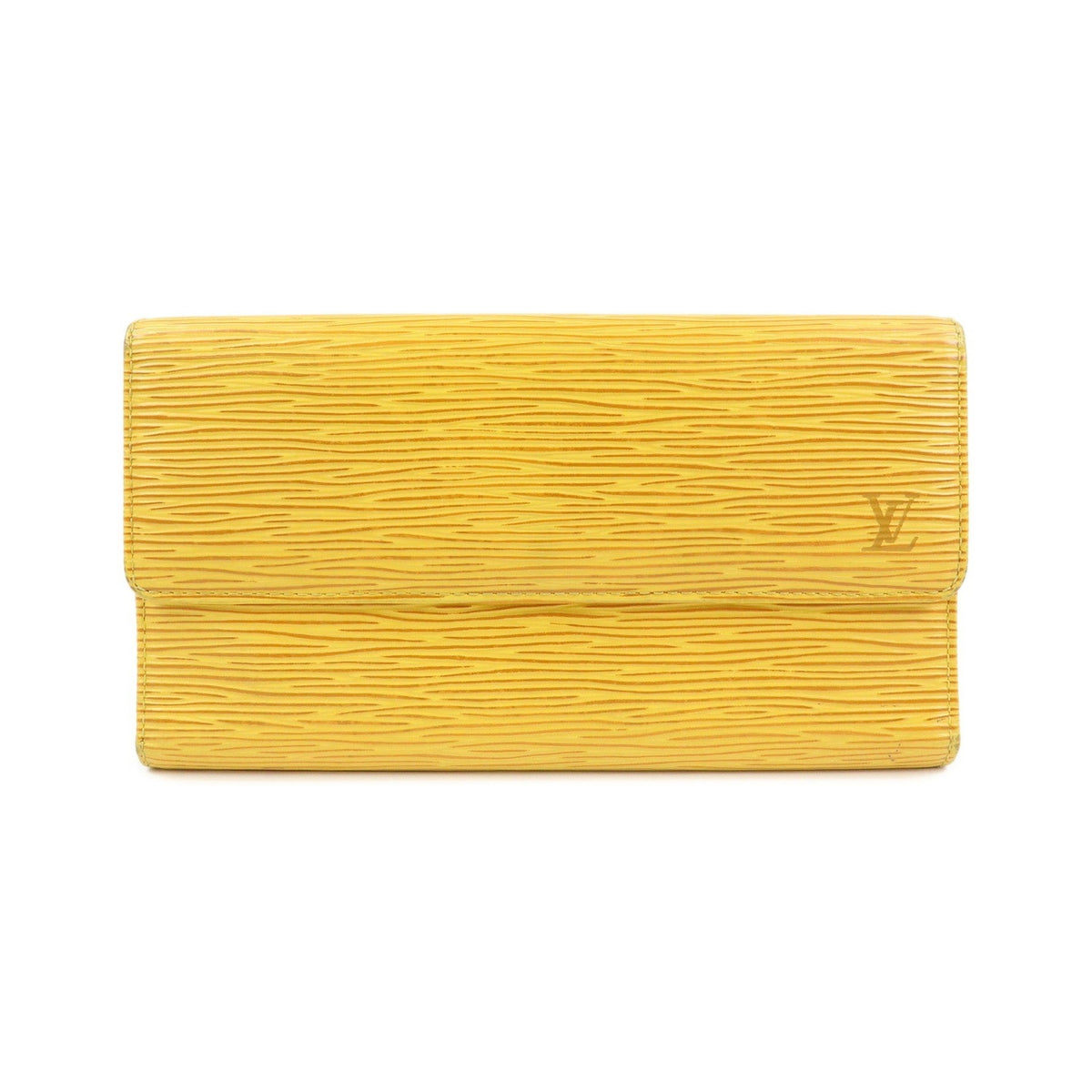 Louis Vuitton Porte Tresor International Epi Leather, Yellow, Leather, Wallet