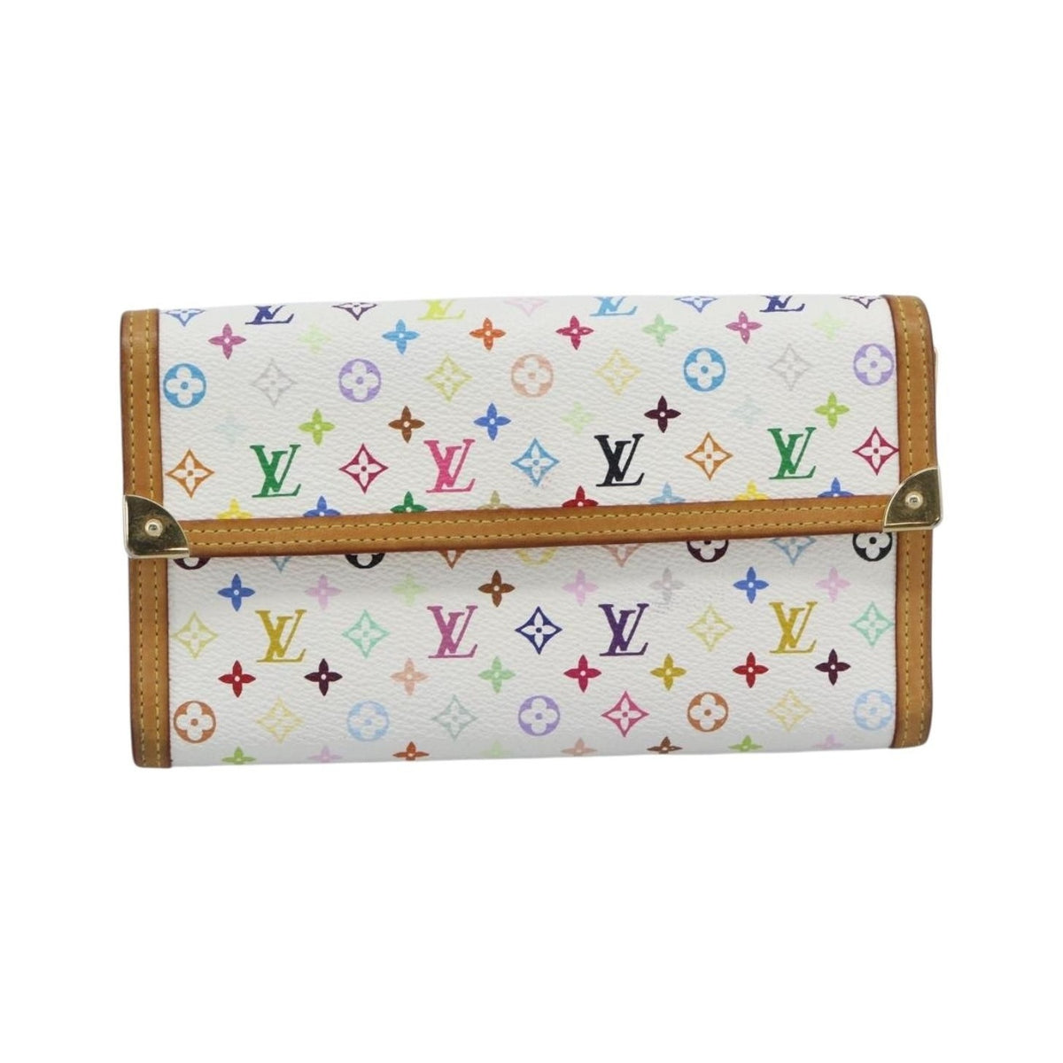 Louis Vuitton Porte Tresor International Monogram Multicolor, White, Canvas, Wallet