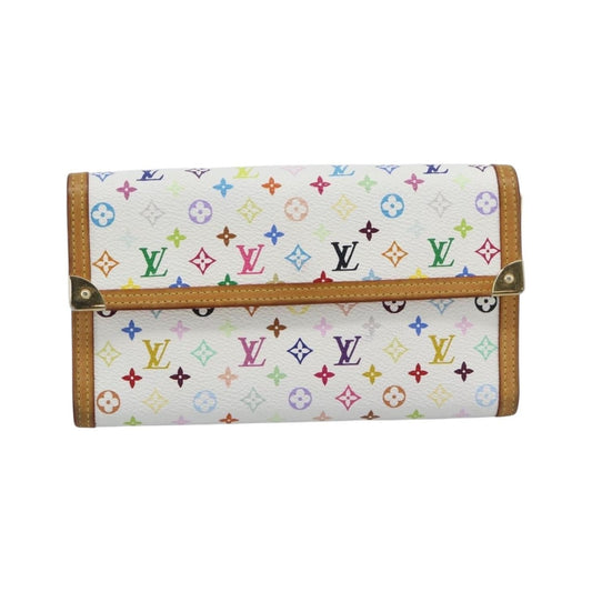 Louis Vuitton Porte Tresor International Monogram Multicolor, White, Canvas, Wallet