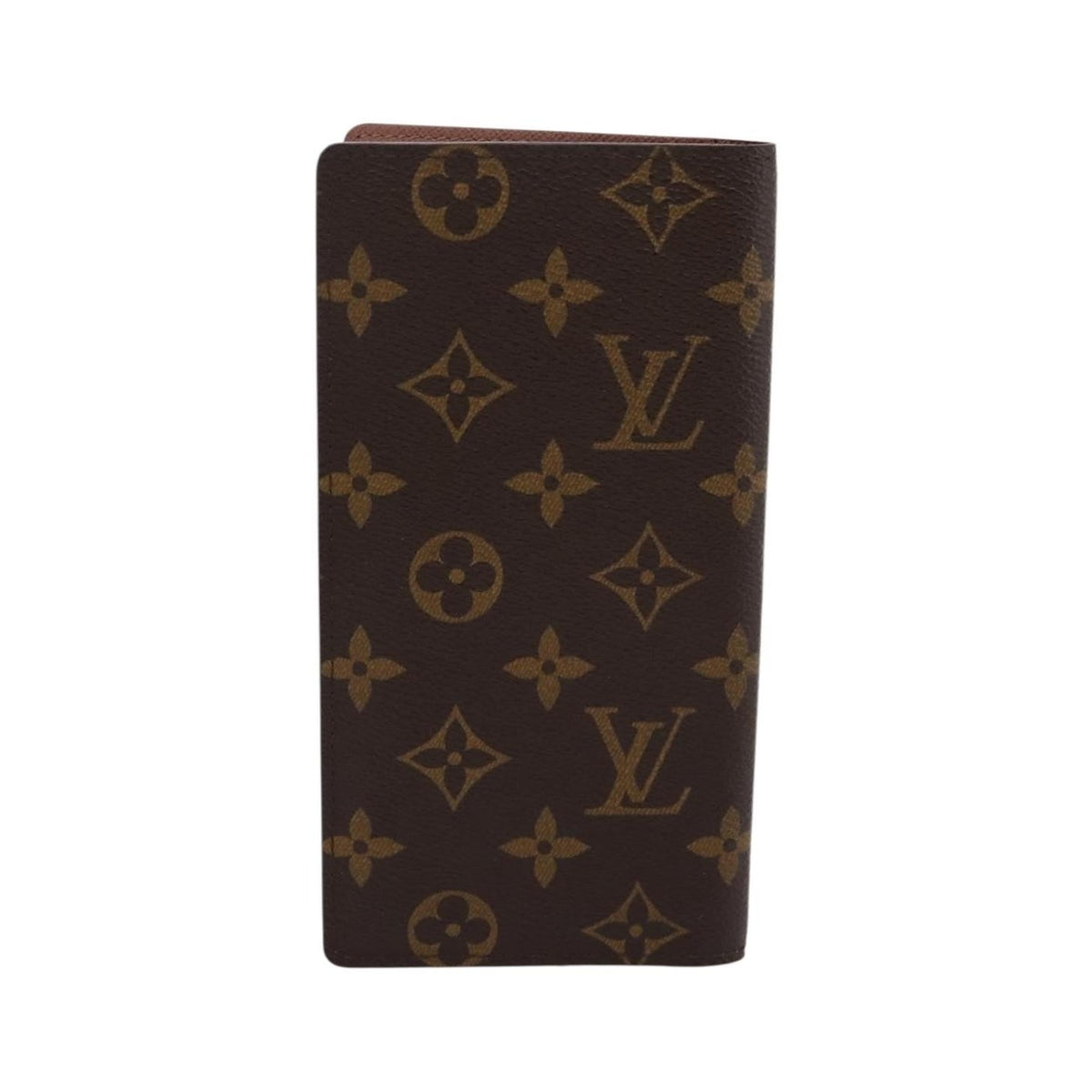 Louis Vuitton Porte Valeurs Checkbook Monogram Canvas, Brown, Canvas, Wallet