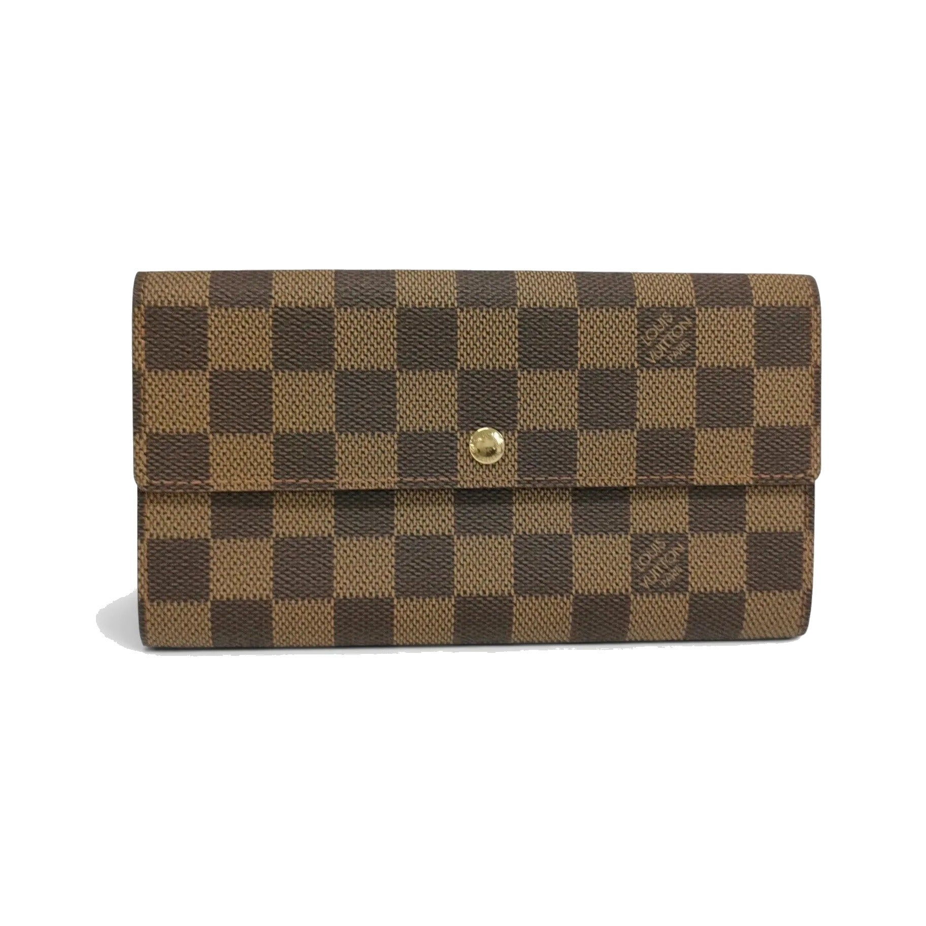 Louis Vuitton Portefeuille Sarah Damier, Brown, Canvas, Wallet