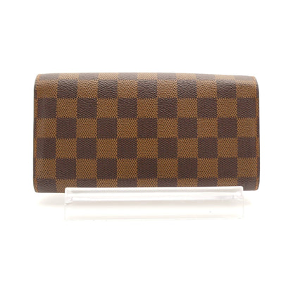 Louis Vuitton Portefeuille Sarah Damier, Brown, Canvas, Wallet