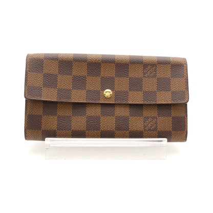 Louis Vuitton Portefeuille Sarah Damier, Brown, Canvas, Wallet