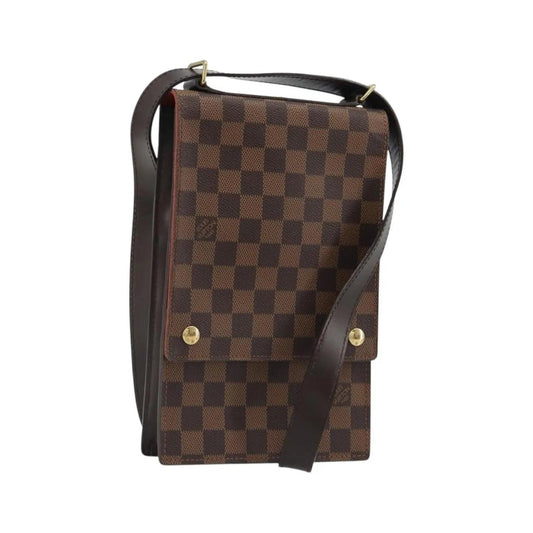 Louis Vuitton Portobello Messenger Damier, Brown, Canvas, Shoulder Bag