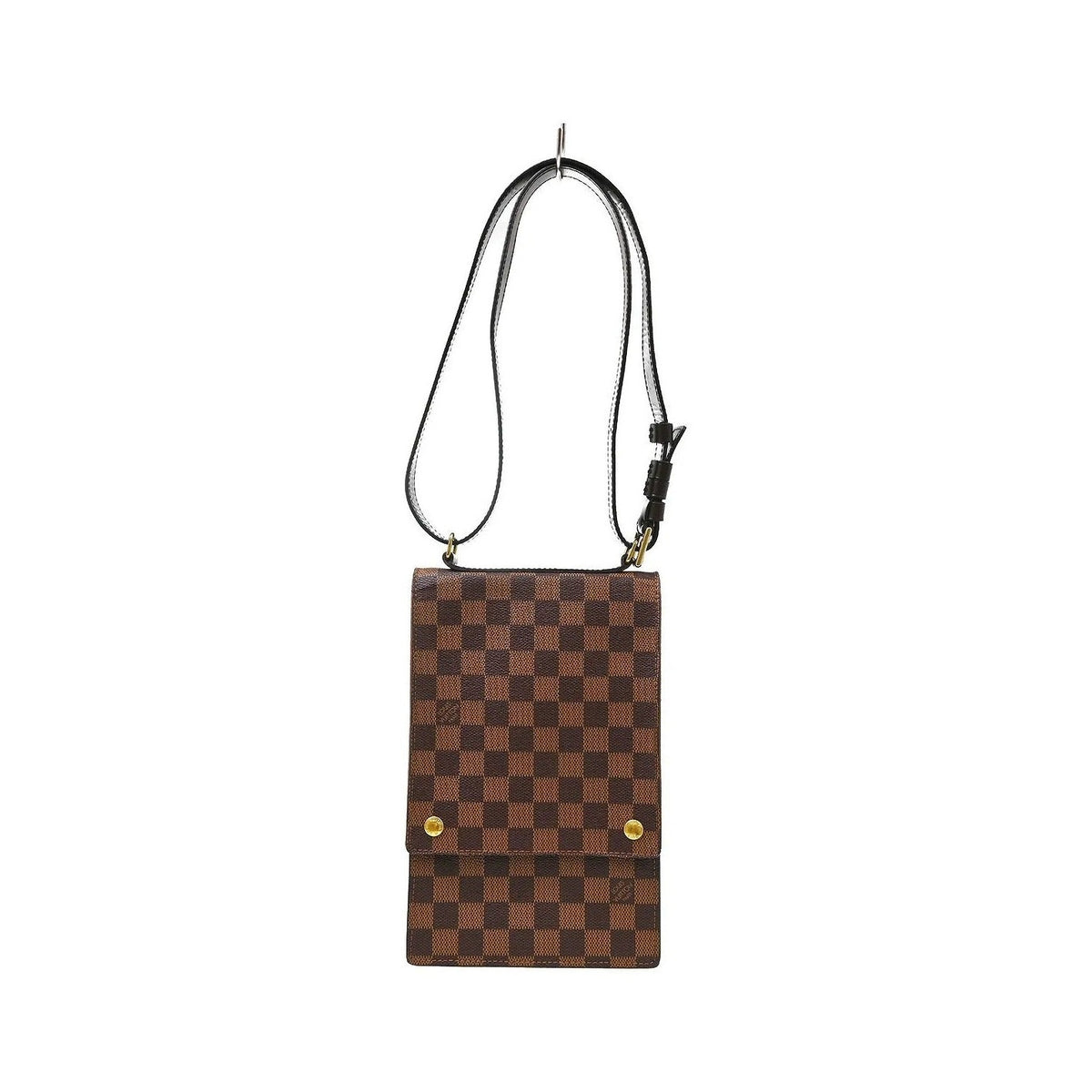 Louis Vuitton Portobello Messenger Damier, Brown, Canvas, Shoulder Bag