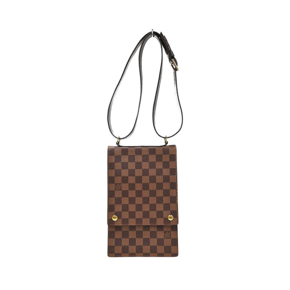 Louis Vuitton Portobello Messenger Damier, Brown, Canvas, Shoulder Bag