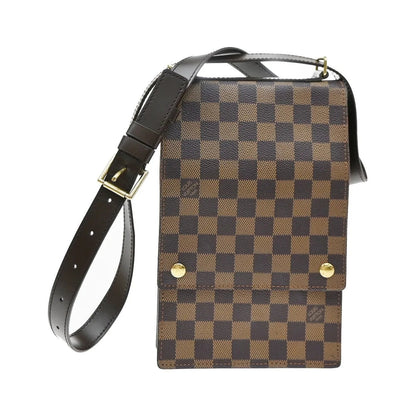 Louis Vuitton Portobello Messenger Damier Ebene, Brown, Canvas, Shoulder Bag
