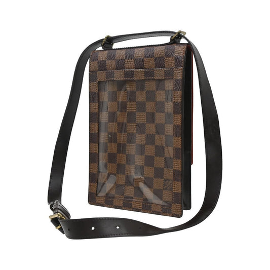 Louis Vuitton Portobello Messenger Damier Ebene, Brown, Canvas, Clutch