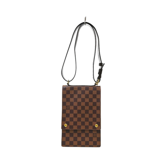 Louis Vuitton Portobello Messenger Damier Ebene, Brown, Canvas, Shoulder Bag