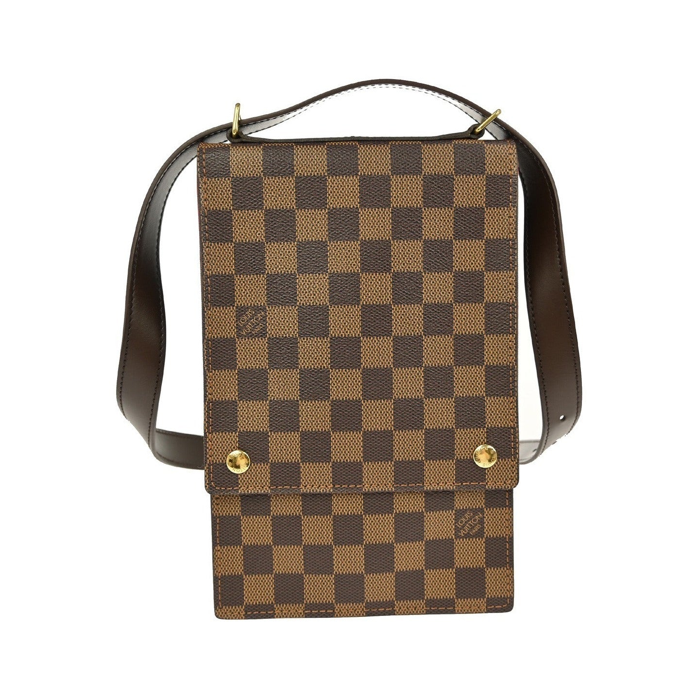 Louis Vuitton Portobello Messenger Damier Ebene, Brown, Canvas, Shoulder Bag