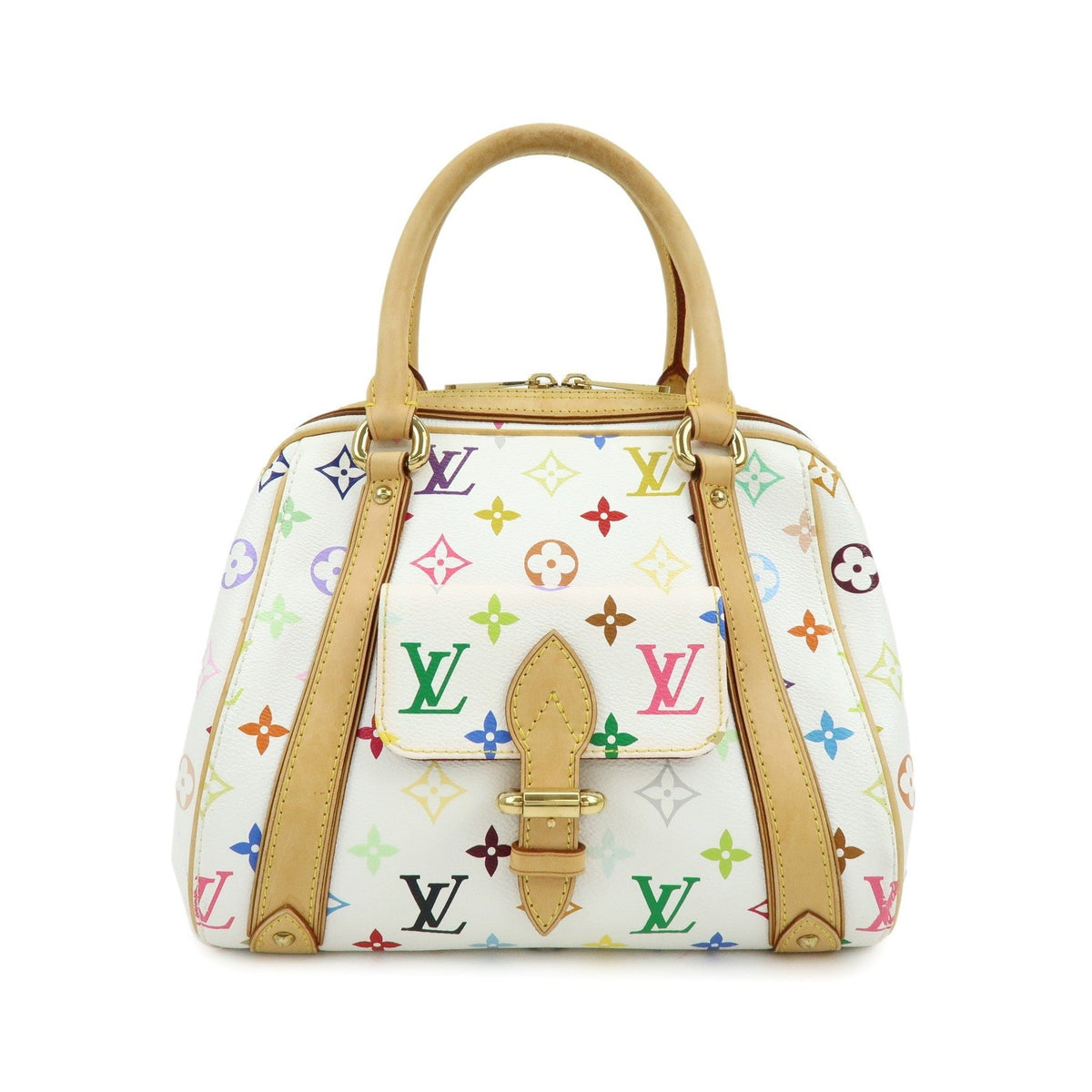 Louis Vuitton Priscilla Monogram Multicolor, White, Canvas, Handbag