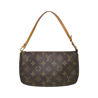 Louis Vuitton Randonnee Pochette Monogram Coated Canvas, Brown, Canvas, Handbag
